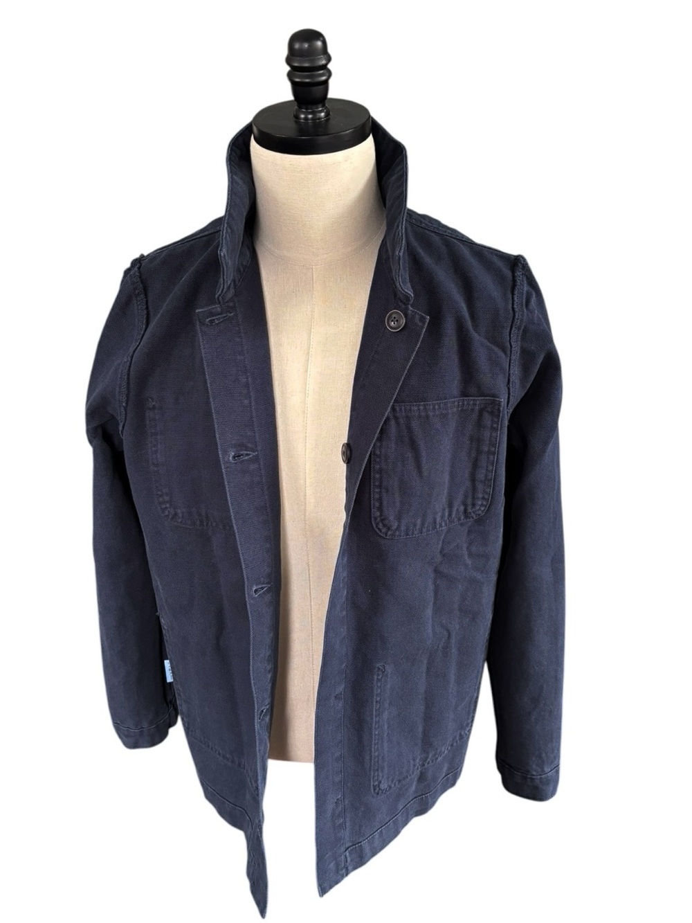 Lafaurie Braque Painter’s Jacket in heavy canvas -Blue | Large - Picture 8 of 15